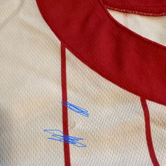 Peanuts Baseball Jersey Shirt Red Pinstripe #50 Button Front Unisex Adult Sz XXL - Picture 4 of 7